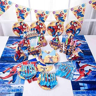 Ensemble de fournitures de fête sur le thème d'anniversaire ukr spider-man pour garçons
