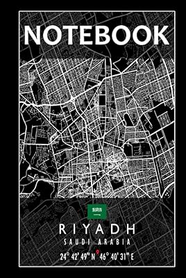 Carnet : de notes riyadh map arabie saoudite | excellent cadeau personnalisé