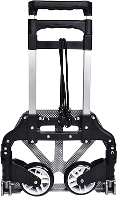Diable pliable showway, capacité de 180 livres, chariot à bagages robuste avec poignée
