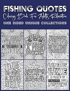 Citations de pêche livre de coloriage pour adultes détente: belles citations pages
