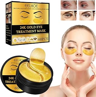 Patchs sous les yeux - 60 pièces masque pour les yeux en or