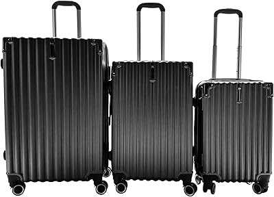 Un ensemble de sacs de voyage composé de 3 valises avec roulettes rotatives