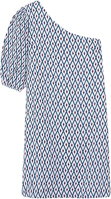 Robe imprimée losange pour femme