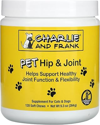 Charlie & frank, pet hip & joint, pour chats et chiens, 120 friandises