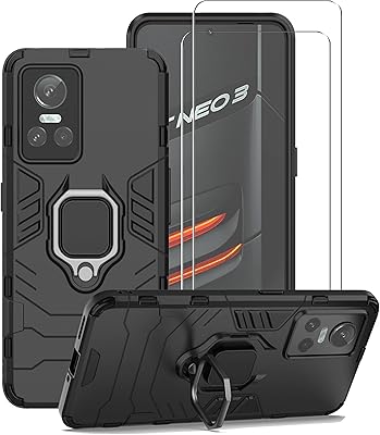 Coque mobile zed moon pour realme gt neo 3 5g avec protecteur d'écran