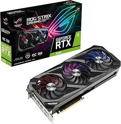 Carte graphique de jeu asus rog strix nvidia geforce rtx 3080 oc edition