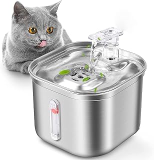 Fontaine d'eau pour chat en acier inoxydable 74 oz-22 l distributeur automatique