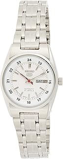 Montre automatique seiko pour femme avec affichage analogique et bracelet en acier inoxydable
