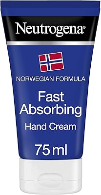 Crème pour les mains neutrogena, formule norvégienne, absorption rapide, texture légère, 75 ml