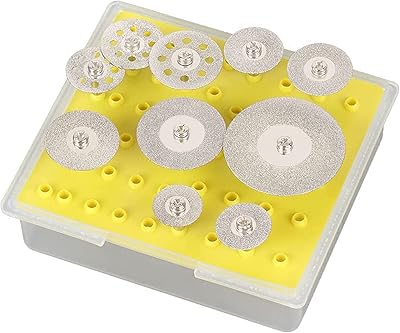 10 pièces meules de coupe diamantées, jeu de disques de coupe circulaires multi-tailles
