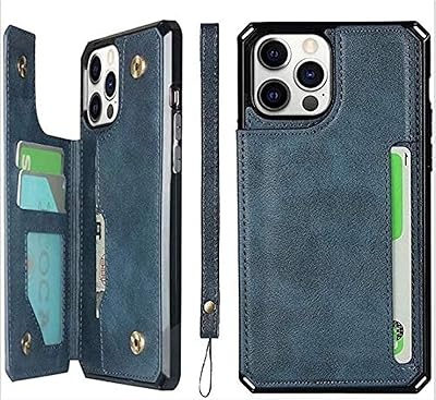 Étui à rabat en cuir pu avec porte-carte pour iphone 12 pro max