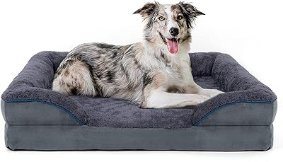 Lit orthopédique pour chien moyen petpas imperméable taille m canapé en mousse