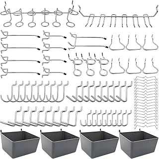 Assortiment rockday de crochets avec bacs pour panneaux perforés et crochets pour organiser