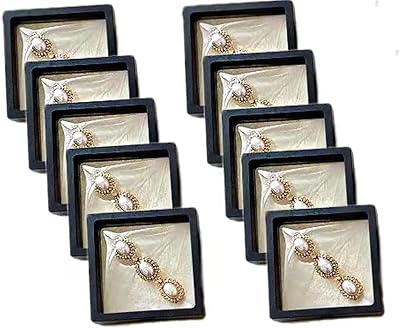 Boîte à bijoux en plastique 10 pièces avec organisateur de bijoux portable transparent