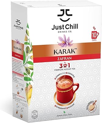 Premix de thé just chill drinks co. - karak chai zafran riche