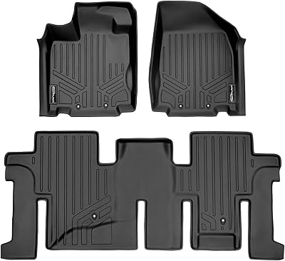 Ensemble de tapis de sol smartliner sur mesure à 2 rangées, noir, compatible