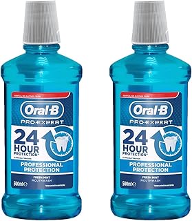 Rince de bouche professionnel oral b pro-expert protection, menthe fraîche, paquet de deux