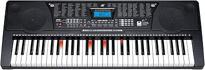 Piano à clavier musical avec 61 touches lumineuses modèle mk-825