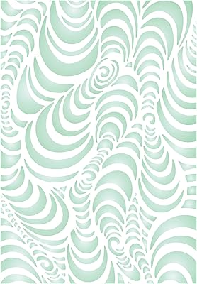 Pochoir de superposition de vagues japonaises, 11,43 x 16,51 cm - pochoir