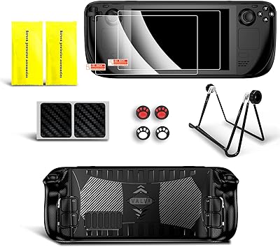 Accessoires stream deck, kit de jeu oleon avec 1 housse de protection en silicone pour contrôleur de flux, 1 support réglable, 2 protecteurs d'écran steam deck, 2 autocollants de protection, 4 housses de poignée pour le pouce, 2 kits de nettoyage. Diaytar Sénégal : L'e-commerce qui vous ressemble