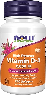 Maintenant vitamine d3, soutien structurel 2000 ui, 240 gélules