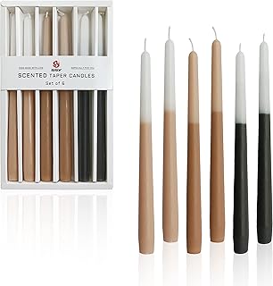 Ensemble de 6 bougies coniques parfumées colorées, bâtons longs - xinaobaoluo bougie
