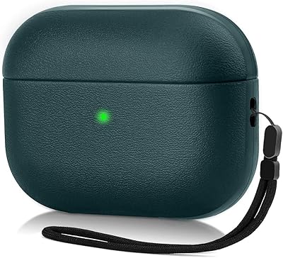 Étui de protection intégral en cuir thaler texture pour airpods pro