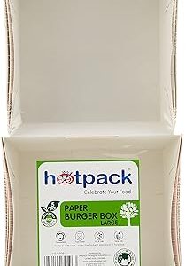 Boîte à lunch burger imprimée biodégradable hot pack - grande, 5 pièces, multicolore. Diaytar : Vivez l'expérience du shopping malin