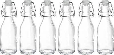 Lot de 6 bouteilles en verre hermétiques de 8 oz avec bouchon. Commandez malin, vivez mieux avec Diaytar