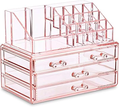 Ikey design coffret de présentation de bijoux cosmétiques 2 pièces, organisateur de bijoux