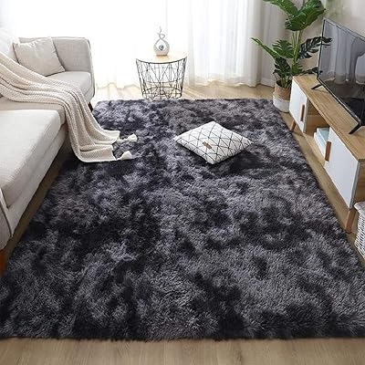 Tapis moelleux doux pour salon tapis à poils longs moderne