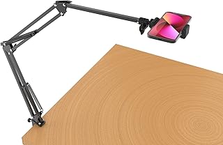Trépied long pour iphone avec anneau lumineux pour webcam bras de support