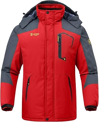 Manteau d'hiver à capuche en polaire imperméable rdruko pour hommes, neige