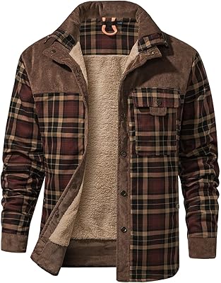 Mr. stream veste boutonnée en flanelle à carreaux à manches longues pour hommes