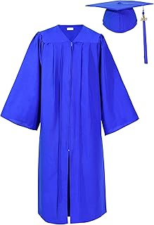 Ensemble robe de remise des diplômes mate 2023 et bonnet avec pompon