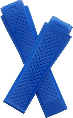 Watchstrapworld bracelet de montre en silicone bleu électrique pour s'adapter à la montre