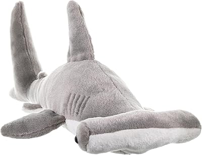 Wild republic peluche requin marteau, jouets cuddlekins, cadeaux pour enfants 30 cm, gris/blanc