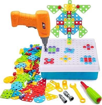 Ensemble d'outils de perceuse et de tournevis pour enfants, jeu de simulation