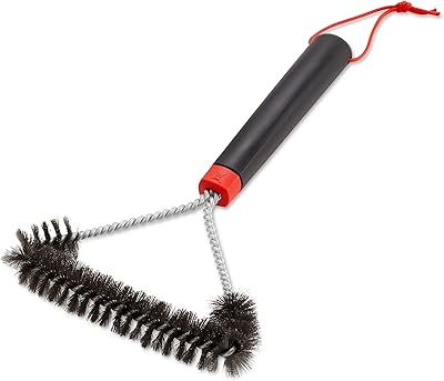 Weber 6277 brosse à gril à trois côtés 30 cm, noir/argent