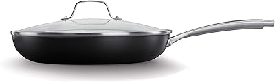 Poêle à frire en céramique calphalon, batterie de cuisine antiadhésive sans huile