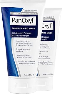 Lavage moussant contre l'acné panoxyl avec peroxyde de benzoyle 10 % antimicrobien à