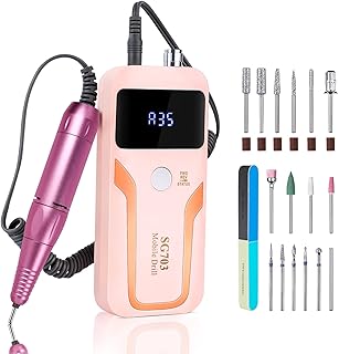 Perceuse à ongles électrique professionnelle, kit de perceuse à ongles électronique rechargeable 35