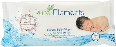Lingettes à l'eau naturelle à l'eau de rose, coffret économique, 576 lingettes, 9
