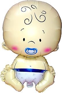 Ballon en latex propcycle baby shower, paquet de 1, ballon bleu de bienvenue