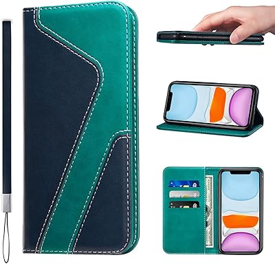 Housse de protection pliable antichoc llangelm en cuir polyuréthane avec porte-carte pour iphone