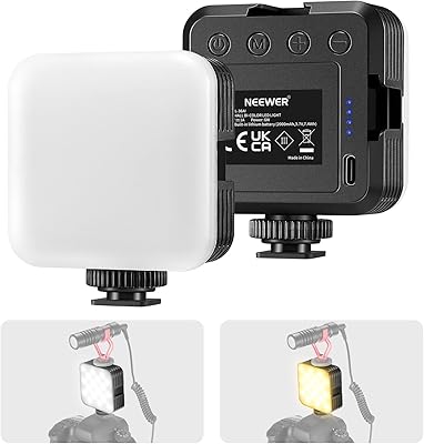 Neewer lampe vidéo led, portable bicolore 3200k ~ 5600k, lumières douces pour appareil