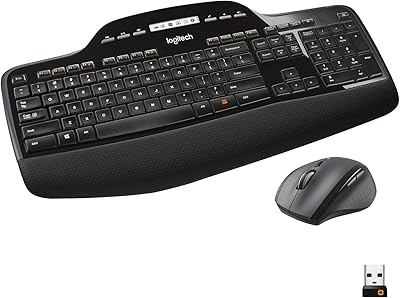 Clavier et souris de bureau sans fil logitech mk710 - anglais arabe, noir