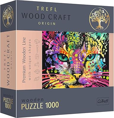 Trefl 20148 1000 pièces, artisanat en bois, formes non regelées, 100 figurines modernes