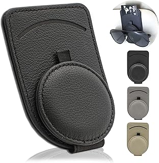Support de lunettes de soleil pour visière de voiture, support de lunettes de soleil magnétique pour pièces d'accessoires de voiture, support de lunettes de soleil en cuir, clip de lunettes de soleil de voiture pour cartes (1 pièce, noir). Diaytar Sénégal : Des milliers de produits à portée de clic, livrés chez vous