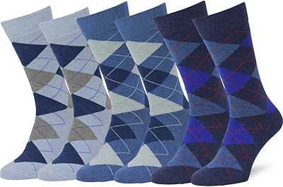Chaussettes habillées easton marlowe pour hommes paquet de 6 chaussettes classiques en coton